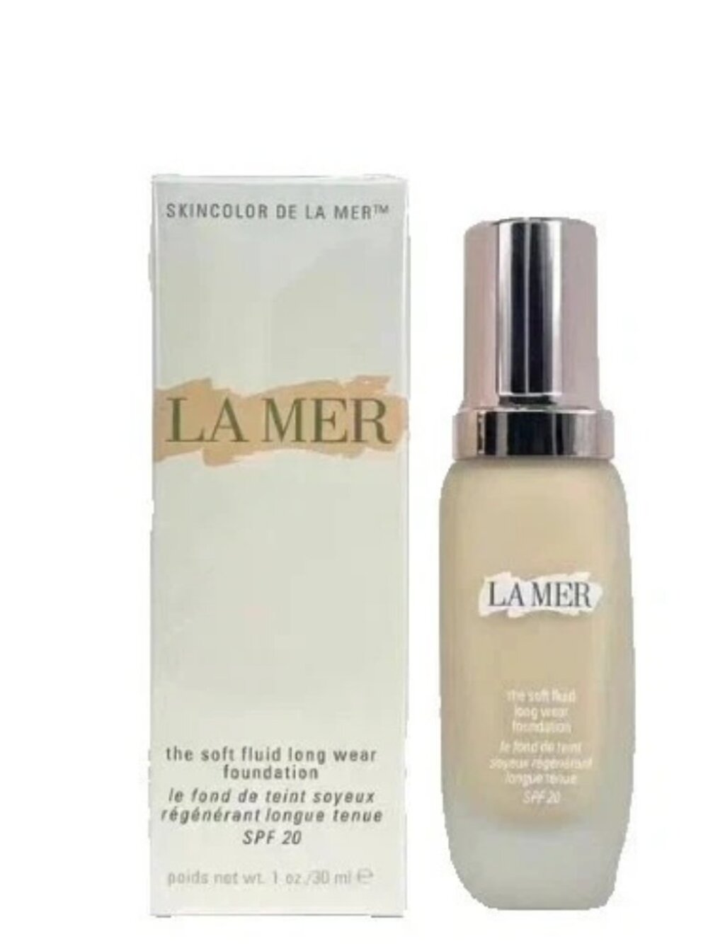 La Mer The Soft Fluid Long Wear Foundation SPF 20 – 1 oz / 30 ml IVORY 01 NiB - Picture 3 of 5